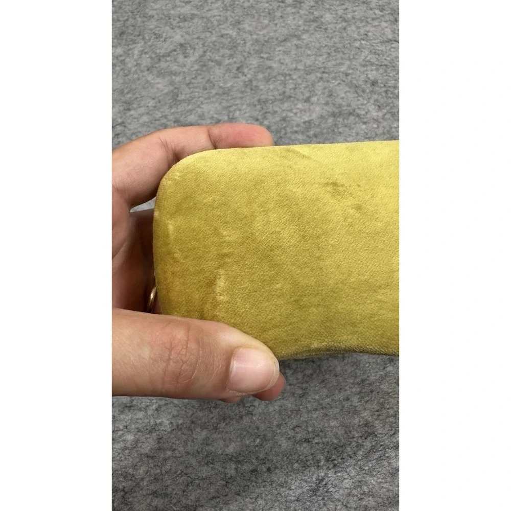 Gucci Large Sunglasses Case Yellow Green Velvet Hard Clamshell